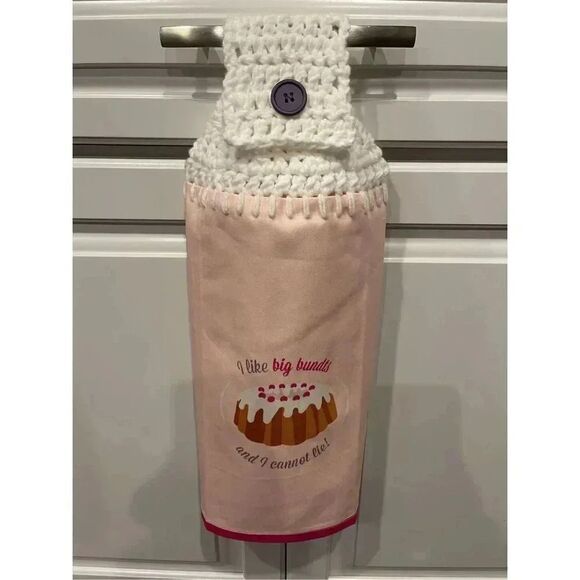 Crochet Top Kitchen Towel- I Like Big Bundts and I Cannot Lie! - Picture 3 of 3